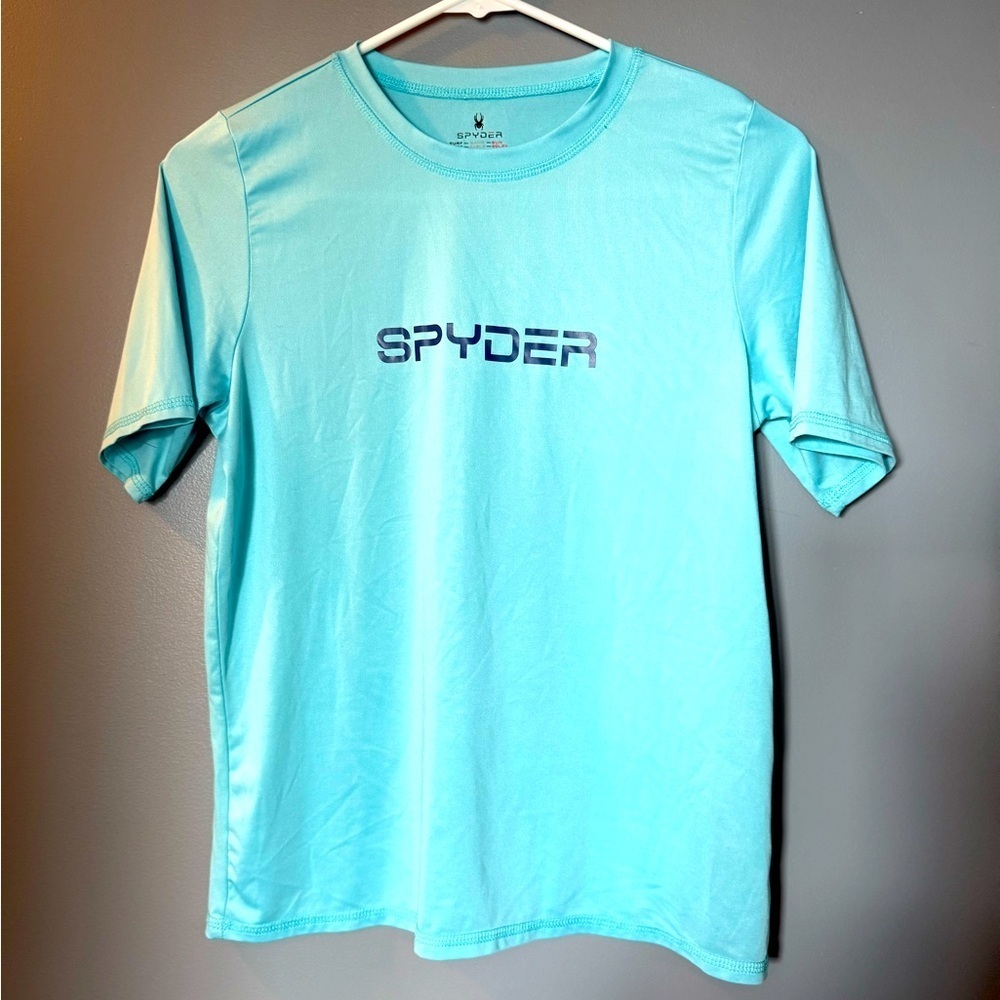 Spyder Boys Sz L Short Sleeve Surf & Swim Shirt Quick Dry Rash Guard 🏄🏄‍♀️🏄‍♂️